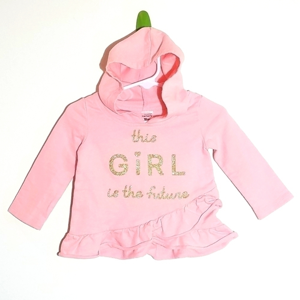 Carter's This Girl Is The Future Hoodie 18m